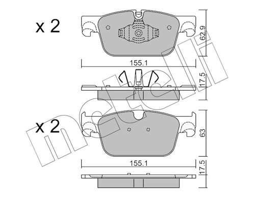 Brake Pad Set, disc brake 22-1119-0