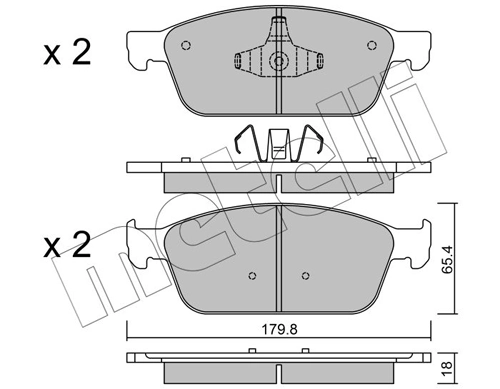 Brake Pad Set, disc brake 22-0989-0