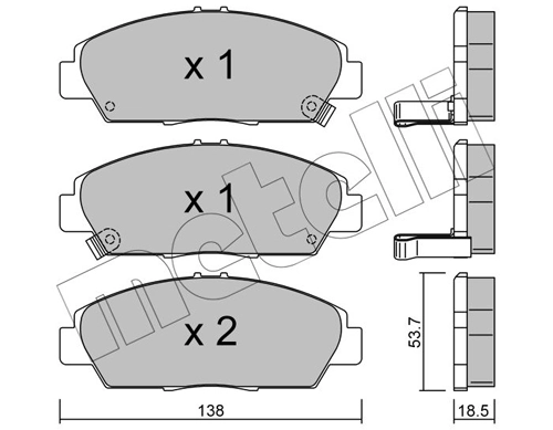 Brake Pad Set, disc brake 22-0172-0