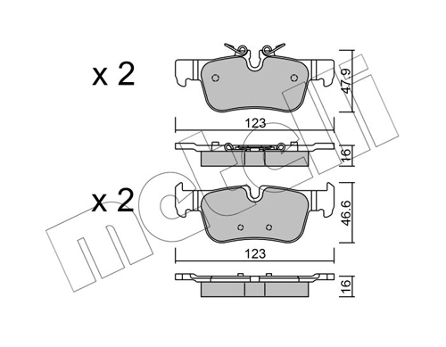 Brake Pad Set, disc brake 22-1038-0