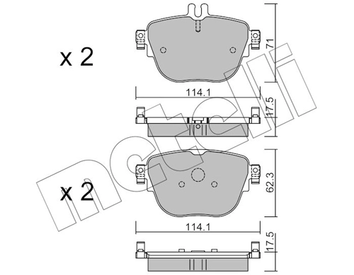 Brake Pad Set, disc brake 22-1137-0