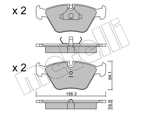 Brake Pad Set, disc brake 22-0122-0