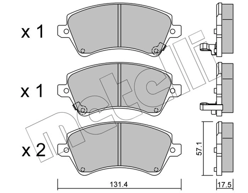 Brake Pad Set, disc brake 22-0446-0