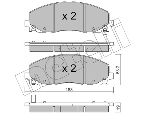Brake Pad Set, disc brake 22-0946-0