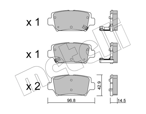 Brake Pad Set, disc brake 22-1240-0