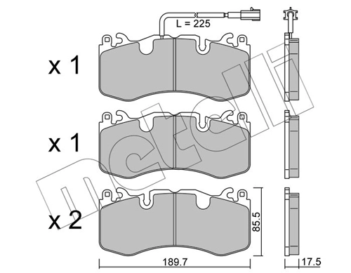 Brake Pad Set, disc brake 22-1202-0