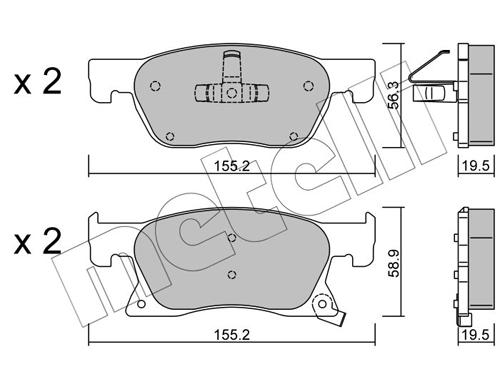 Brake Pad Set, disc brake 22-1114-0