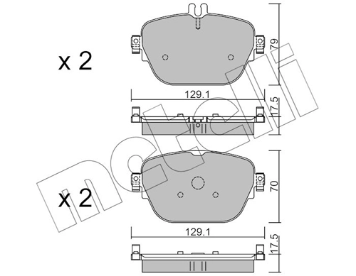 Brake Pad Set, disc brake 22-1138-0
