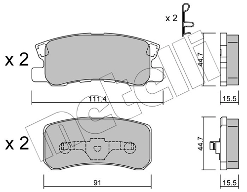 Brake Pad Set, disc brake 22-0400-0