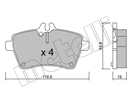 Brake Pad Set, disc brake 22-0646-0