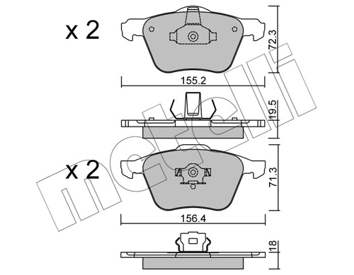 Brake Pad Set, disc brake 22-0833-0