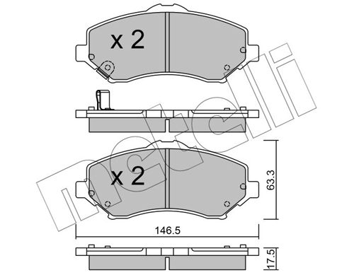 Brake Pad Set, disc brake 22-0862-0