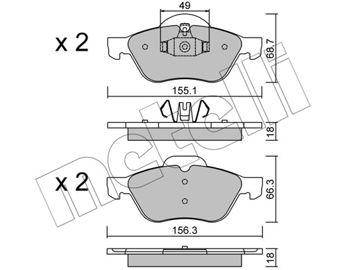 Brake Pad Set, disc brake 22-0335-1