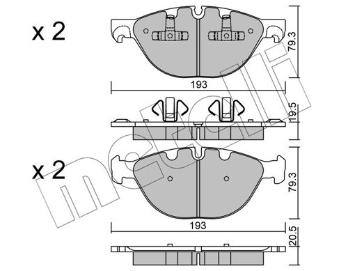 Brake Pad Set, disc brake 22-0823-0