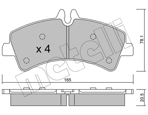 Brake Pad Set, disc brake 22-0674-0