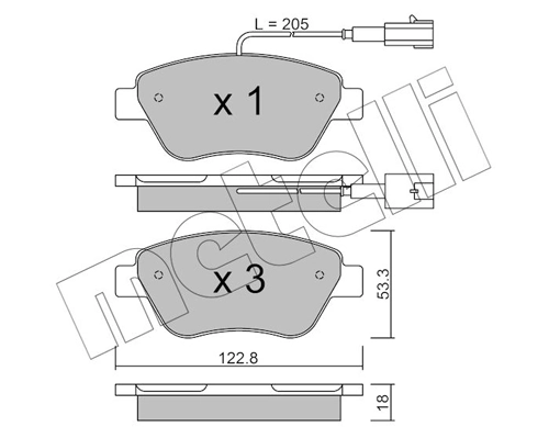 Brake Pad Set, disc brake 22-0321-0