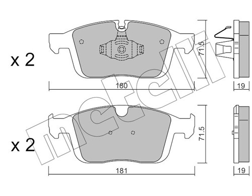 Brake Pad Set, disc brake 22-1188-0