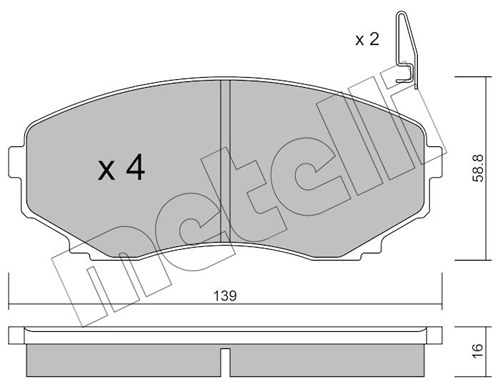 Brake Pad Set, disc brake 22-0477-0