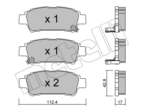 Brake Pad Set, disc brake 22-0428-0