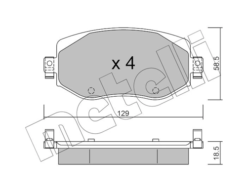 Brake Pad Set, disc brake 22-1110-0