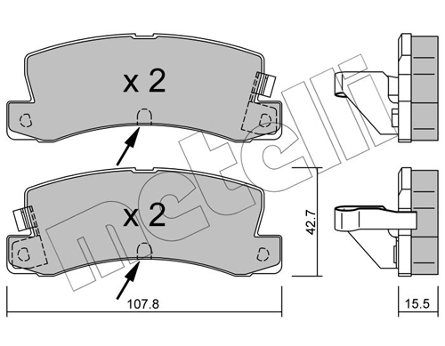 Brake Pad Set, disc brake 22-0161-2