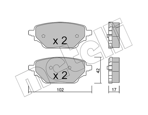 Brake Pad Set, disc brake 22-1352-0