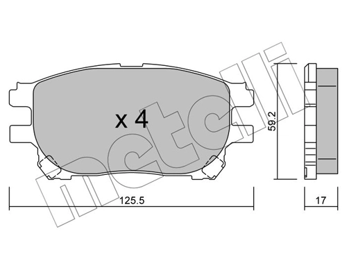 Brake Pad Set, disc brake 22-0615-0