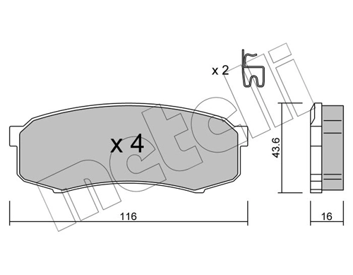 Brake Pad Set, disc brake 22-0432-0