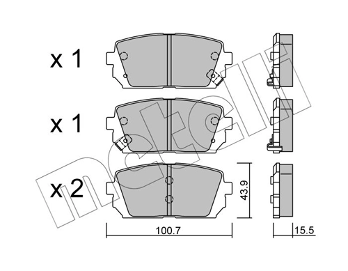 Brake Pad Set, disc brake 22-0784-0