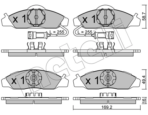 Brake Pad Set, disc brake 22-0368-0