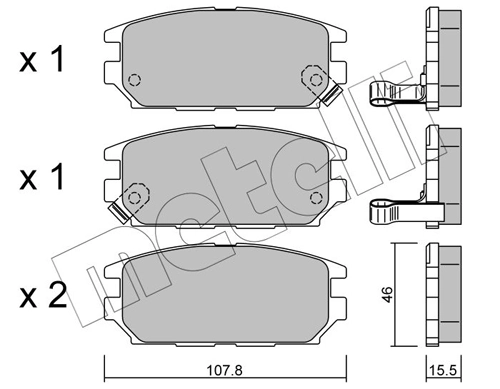Brake Pad Set, disc brake 22-0483-0