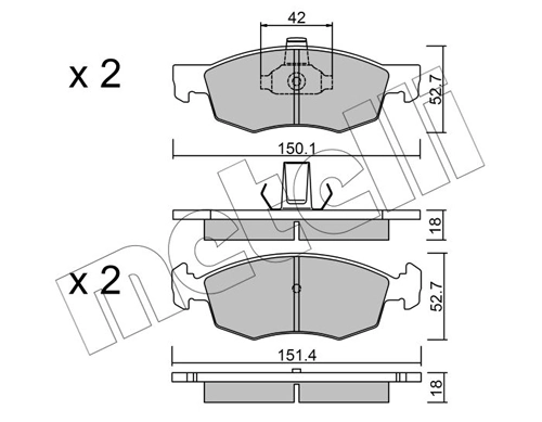 Brake Pad Set, disc brake 22-0274-2