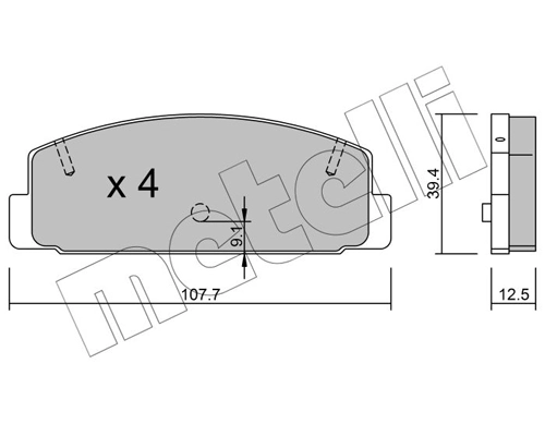 Brake Pad Set, disc brake 22-0302-2