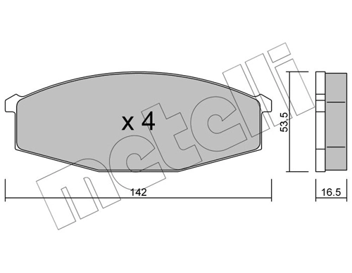 Brake Pad Set, disc brake 22-0110-0