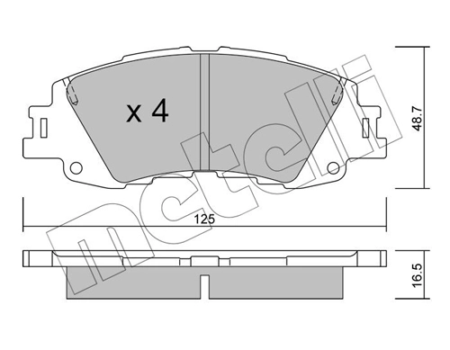 Brake Pad Set, disc brake 22-1410-0