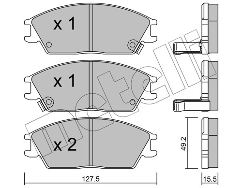 Brake Pad Set, disc brake 22-0081-1