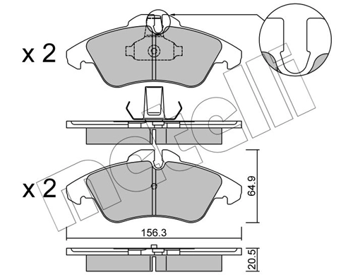 Brake Pad Set, disc brake 22-0256-1