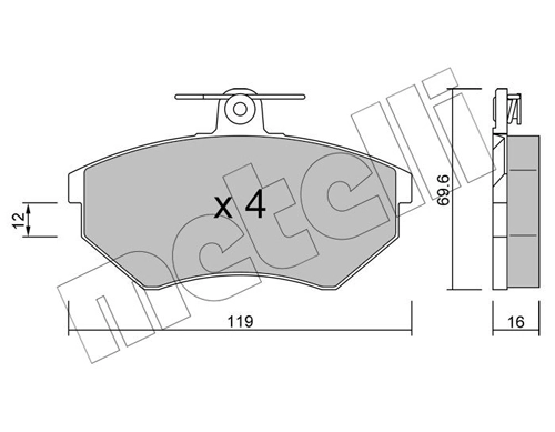Brake Pad Set, disc brake 22-0050-0