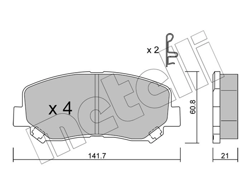 Brake Pad Set, disc brake 22-0969-1