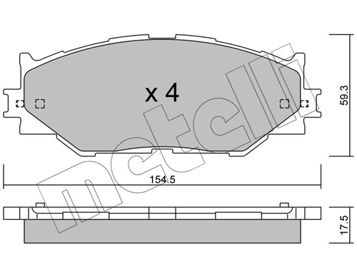 Brake Pad Set, disc brake 22-0760-0