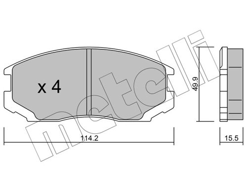 Brake Pad Set, disc brake 22-0221-0