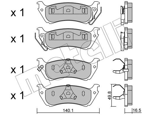 Brake Pad Set, disc brake 22-0570-0