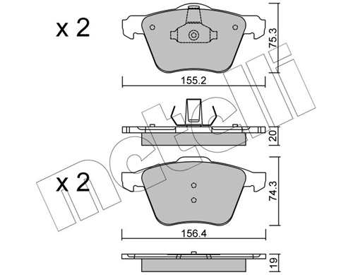 Brake Pad Set, disc brake 22-0599-1