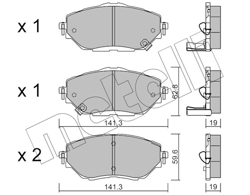 Brake Pad Set, disc brake 22-1088-0