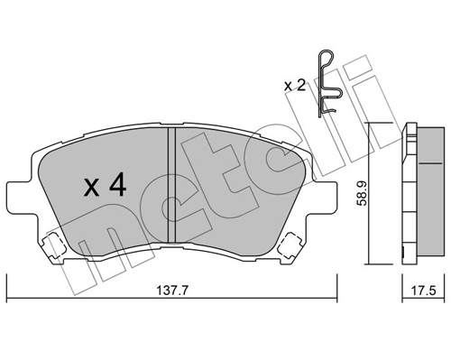 Brake Pad Set, disc brake 22-0296-0
