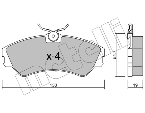Brake Pad Set, disc brake 22-0162-0