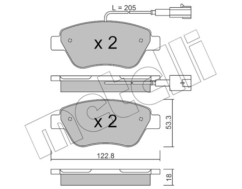 Brake Pad Set, disc brake 22-0321-3