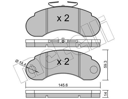 Brake Pad Set, disc brake 22-0055-0