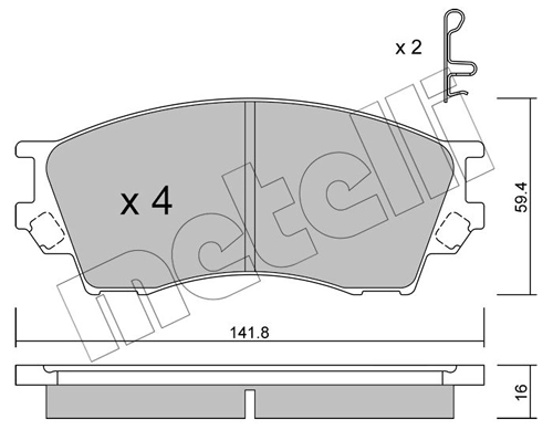 Brake Pad Set, disc brake 22-0473-0
