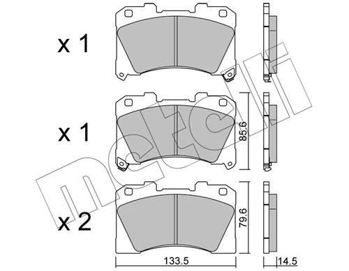 Brake Pad Set, disc brake 22-1288-0